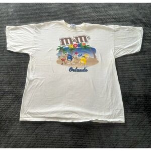 Vintage m&m's Orlando Graphic Tee Shirt Men's Sz 2XL M&M's World